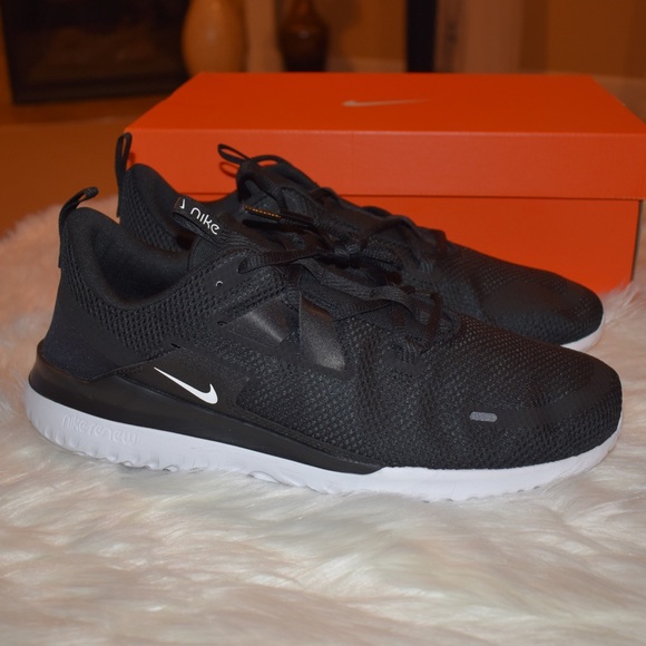 nike running renew arena sneakers in black